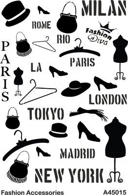 A45015 Background (Arka Plan) Stencil 20x30 cm. - 1