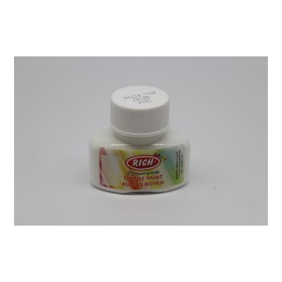 Rich 3014 BEYAZ Opak 45 cc Kumaş Boyası - 1