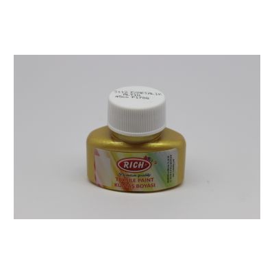 Rich 3112 Extra Altın Metalik Kumaş Boyası 45 cc - 1