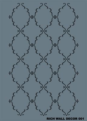 Rich WALL DECOR Stencıl 001 50x70 - 1